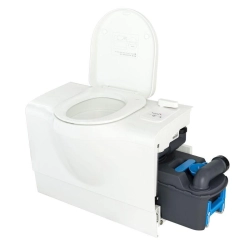 Toaleta kasetowa do zabudowy z przyłączem zbiornika wody RV Toilet lewa + drzwiczki serwisowe